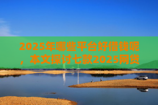 2025年哪些平台好借钱呢，本文探讨七款2025网贷必下款口子
