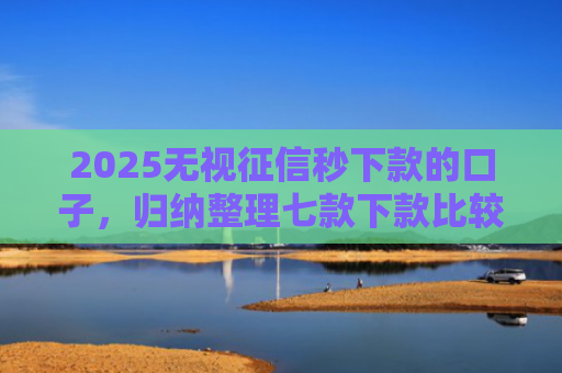 2025无视征信秒下款的口子，归纳整理七款下款比较快的网贷口子