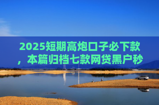 2025短期高炮口子必下款，本篇归档七款网贷黑户秒下款口子