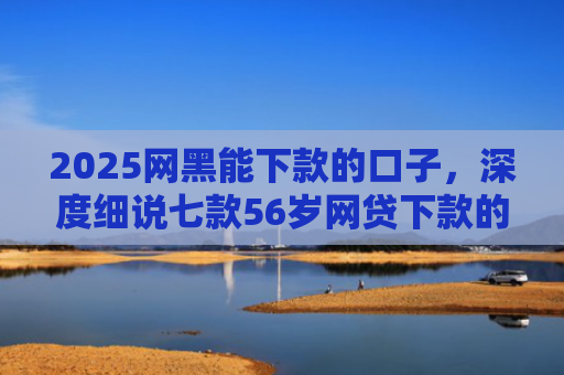 2025网黑能下款的口子，深度细说七款56岁网贷下款的口子