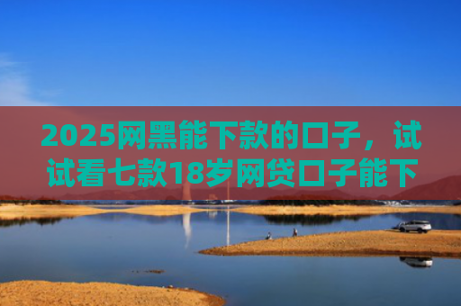 2025网黑能下款的口子，试试看七款18岁网贷口子能下款