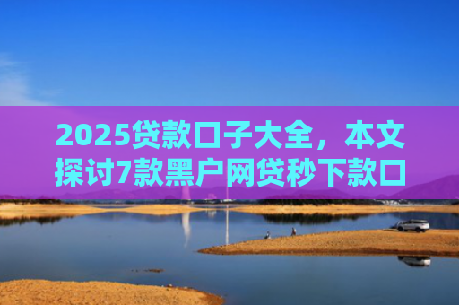 2025贷款口子大全，本文探讨7款黑户网贷秒下款口子