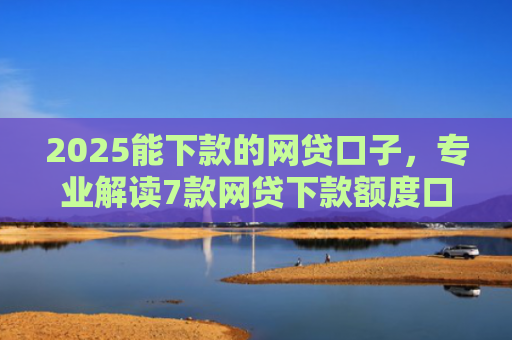 2025能下款的网贷口子，专业解读7款网贷下款额度口子