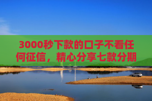 3000秒下款的口子不看任何征信，精心分享七款分期网贷必下款的口子