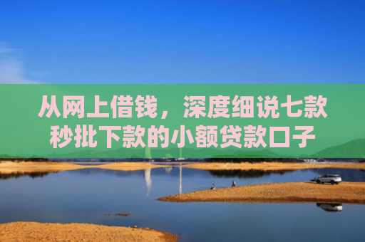 从网上借钱，深度细说七款秒批下款的小额贷款口子