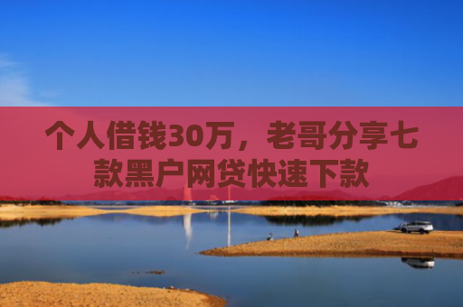 个人借钱30万，老哥分享七款黑户网贷快速下款