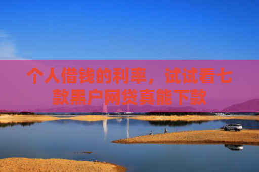 个人借钱的利率，试试看七款黑户网贷真能下款
