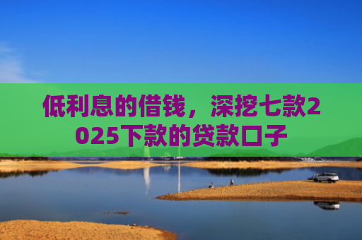 低利息的借钱，深挖七款2025下款的贷款口子