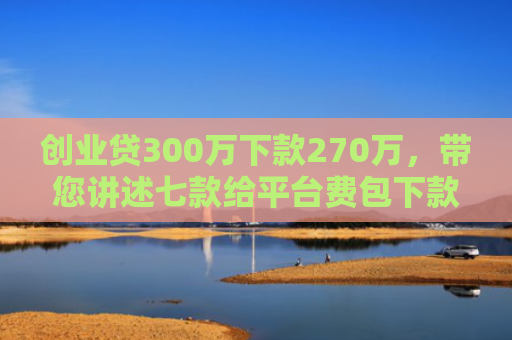 创业贷300万下款270万，带您讲述七款给平台费包下款的口子