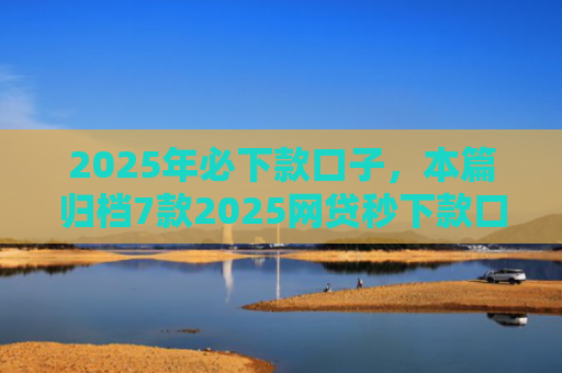 2025年必下款口子，本篇归档7款2025网贷秒下款口子