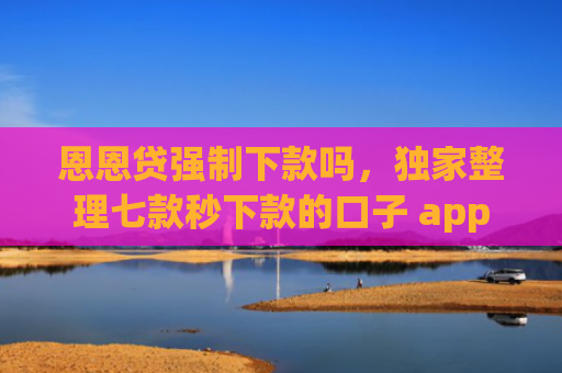 恩恩贷强制下款吗，独家整理七款秒下款的口子 app
