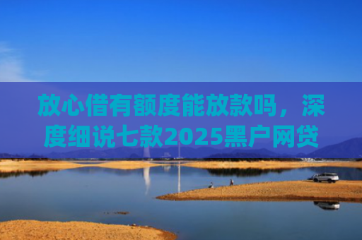 放心借有额度能放款吗，深度细说七款2025黑户网贷下款口子app