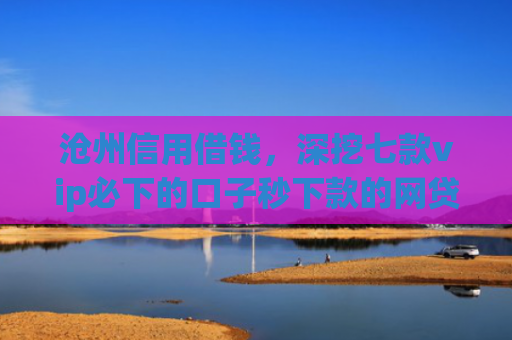 沧州信用借钱，深挖七款vip必下的口子秒下款的网贷