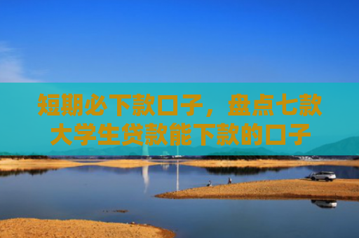 短期必下款口子，盘点七款大学生贷款能下款的口子