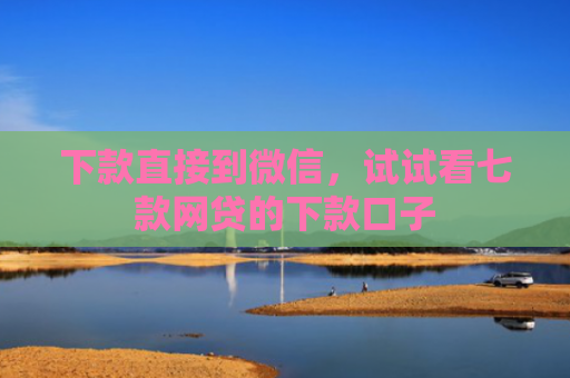 下款直接到微信，试试看七款网贷的下款口子