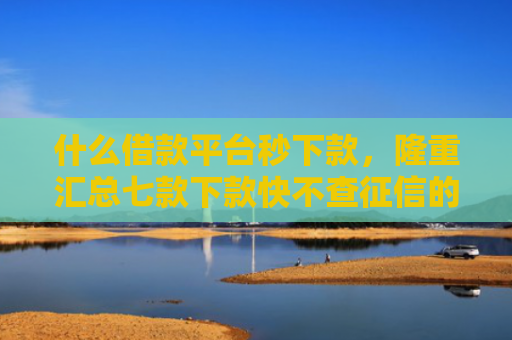 什么借款平台秒下款，隆重汇总七款下款快不查征信的贷款
