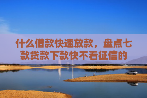 什么借款快速放款，盘点七款贷款下款快不看征信的