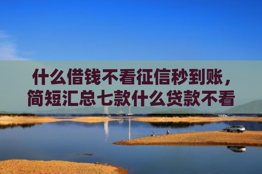 什么借钱不看征信秒到账，简短汇总七款什么贷款不看征信秒下款