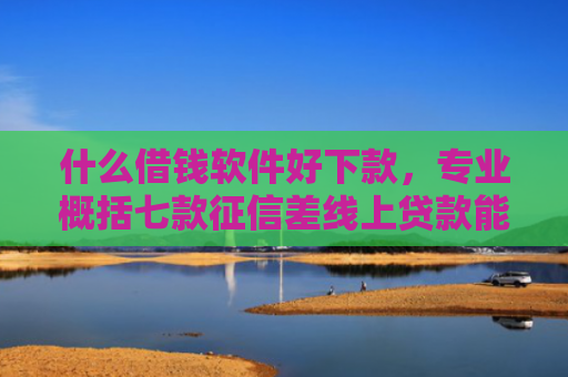 什么借钱软件好下款，专业概括七款征信差线上贷款能下款吗