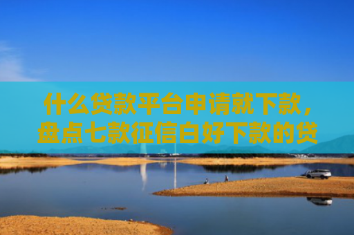 什么贷款平台申请就下款，盘点七款征信白好下款的贷款