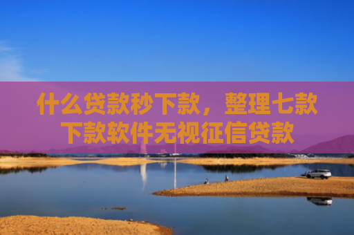 什么贷款秒下款，整理七款下款软件无视征信贷款