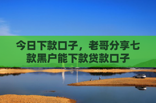 今日下款口子，老哥分享七款黑户能下款贷款口子