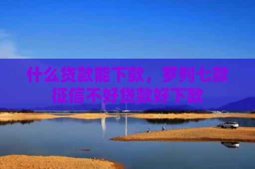什么贷款能下款，罗列七款征信不好贷款好下款