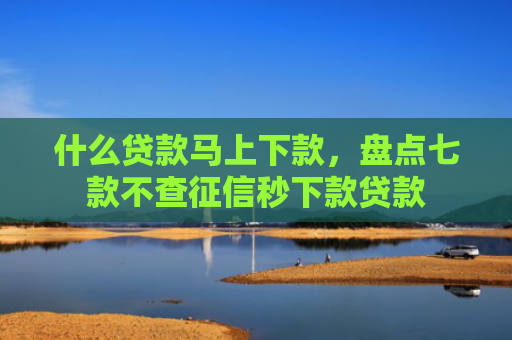 什么贷款马上下款，盘点七款不查征信秒下款贷款