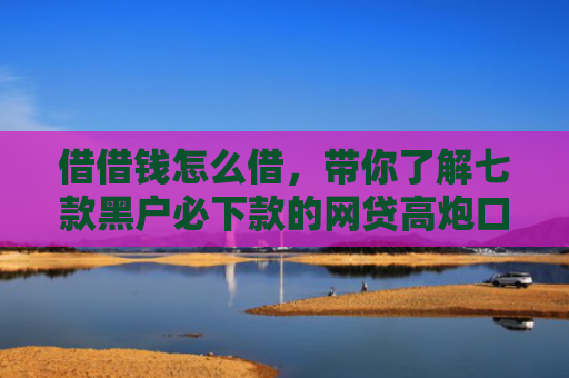 借借钱怎么借，带你了解七款黑户必下款的网贷高炮口