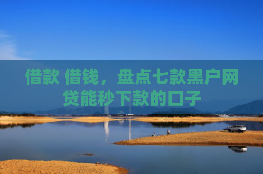 借款 借钱，盘点七款黑户网贷能秒下款的口子