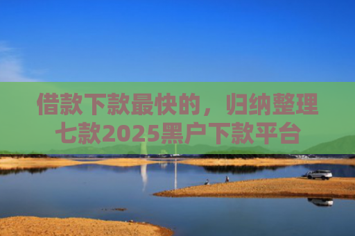 借款下款最快的，归纳整理七款2025黑户下款平台