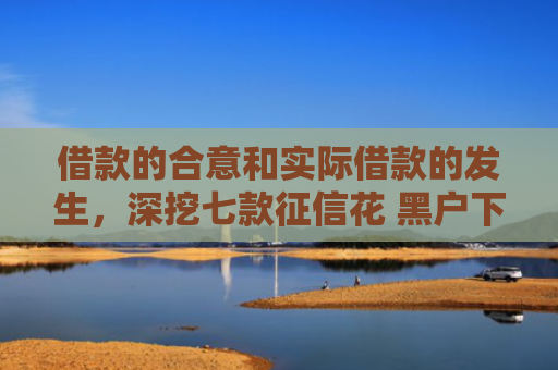 借款的合意和实际借款的发生，深挖七款征信花 黑户下款的网贷