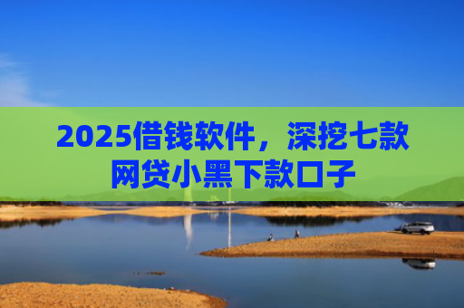 2025借钱软件，深挖七款网贷小黑下款口子