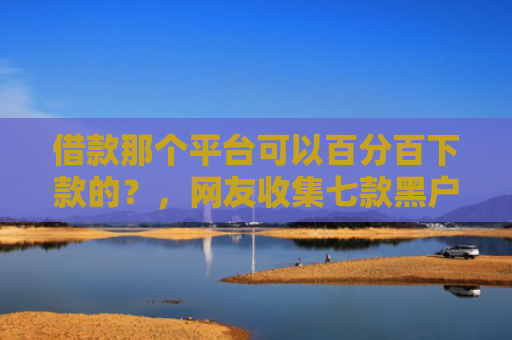 借款那个平台可以百分百下款的？，网友收集七款黑户下款平台2025