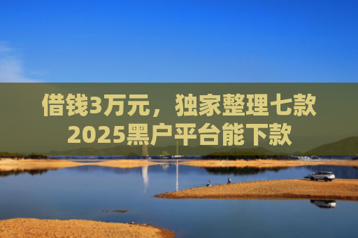 借钱3万元，独家整理七款2025黑户平台能下款
