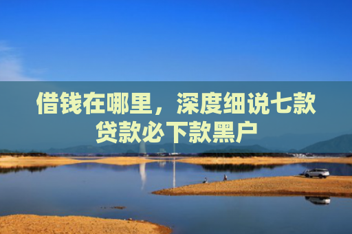 借钱在哪里，深度细说七款贷款必下款黑户