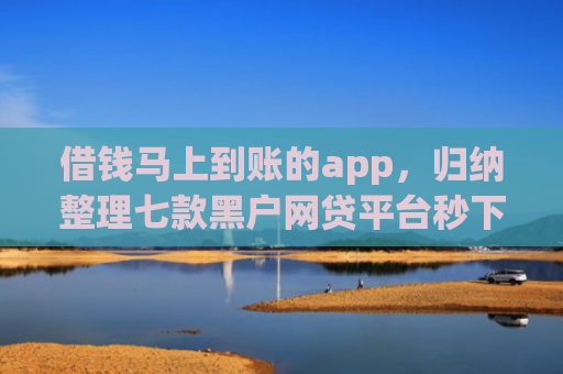 借钱马上到账的app，归纳整理七款黑户网贷平台秒下款评论