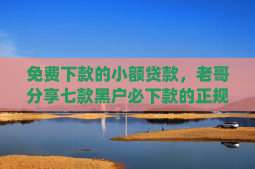 免费下款的小额贷款，老哥分享七款黑户必下款的正规app