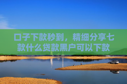 口子下款秒到，精细分享七款什么贷款黑户可以下款