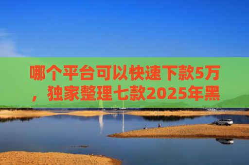 哪个平台可以快速下款5万，独家整理七款2025年黑户下款的APP贴吧