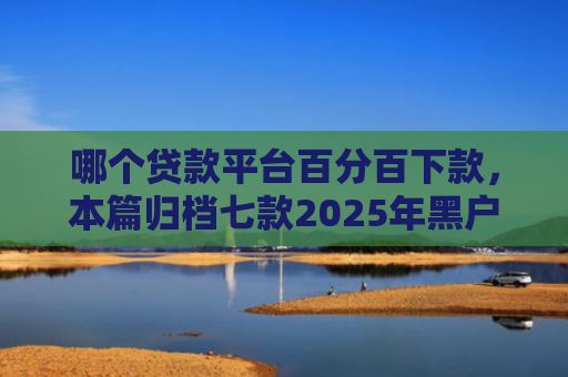 哪个贷款平台百分百下款，本篇归档七款2025年黑户能下款的APP