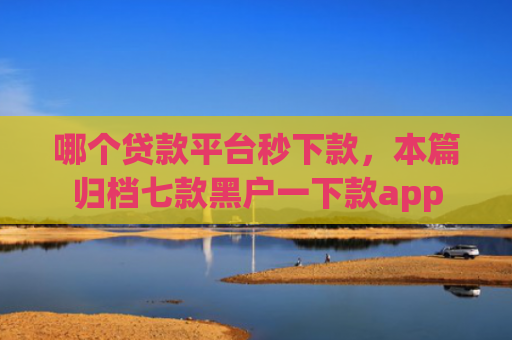 哪个贷款平台秒下款，本篇归档七款黑户一下款app