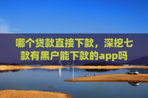 哪个贷款直接下款，深挖七款有黑户能下款的app吗