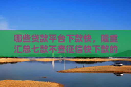 哪些贷款平台下款快，隆重汇总七款不查征信快下款的网贷