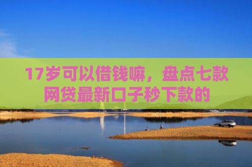 17岁可以借钱嘛，盘点七款网贷最新口子秒下款的