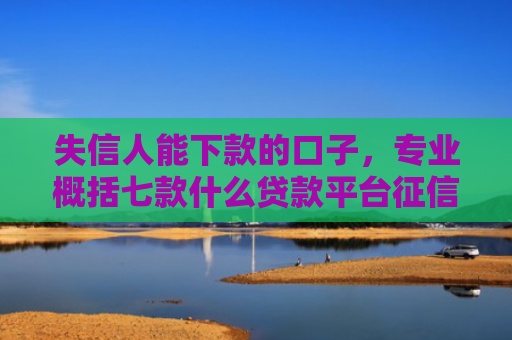 失信人能下款的口子，专业概括七款什么贷款平台征信花能下款
