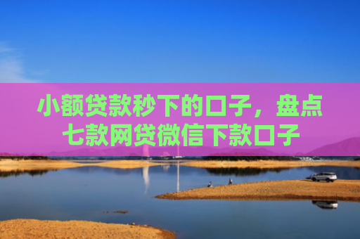小额贷款秒下的口子，盘点七款网贷微信下款口子