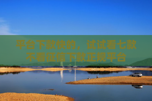 平台下款快的，试试看七款不看征信下款正规平台