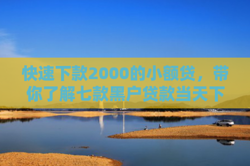 快速下款2000的小额贷，带你了解七款黑户贷款当天下款平台