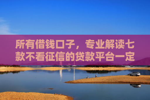 所有借钱口子，专业解读七款不看征信的贷款平台一定能下款